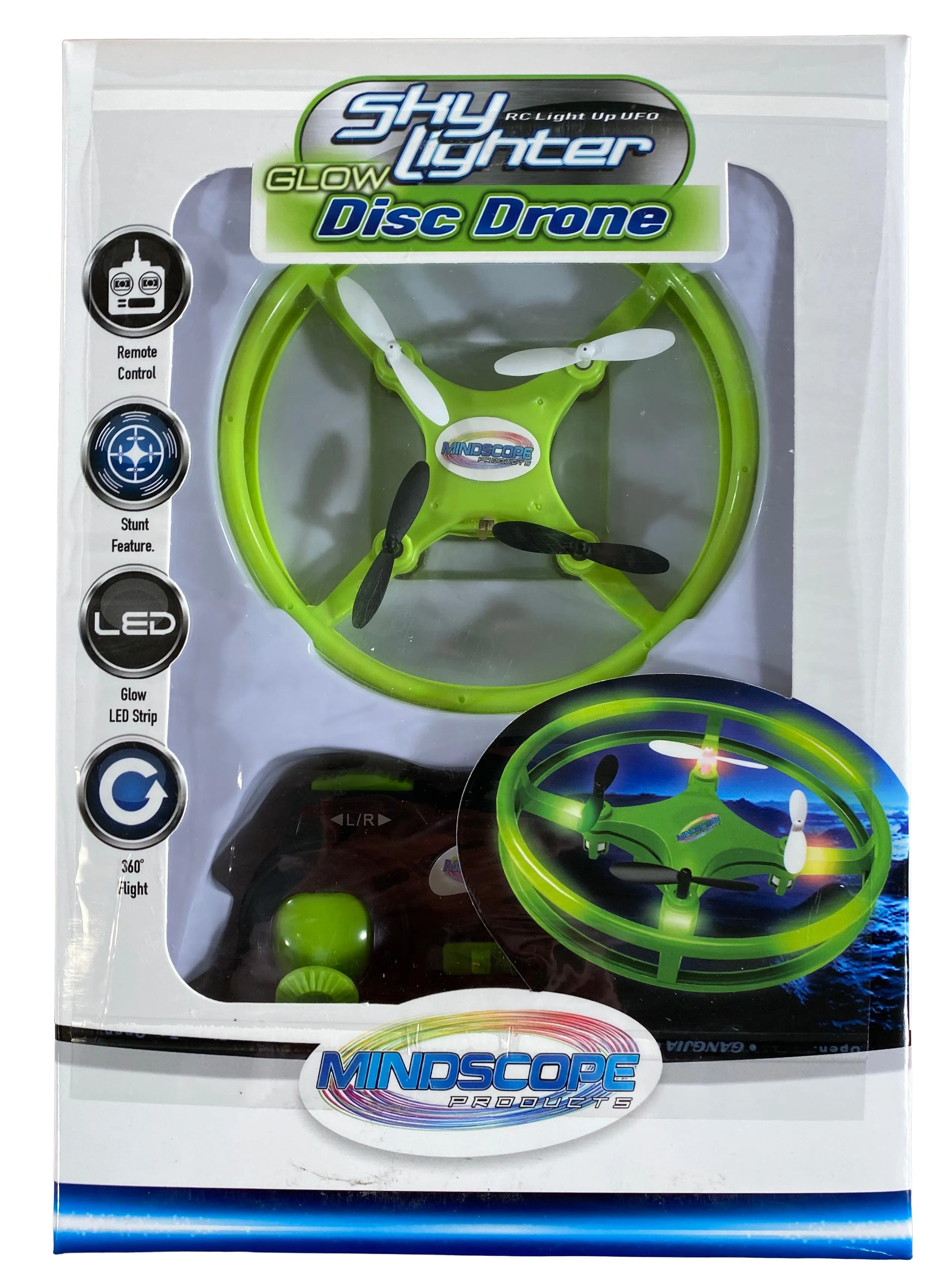 RC Sky Lighter Disc Drone - Green Glow In The Dark