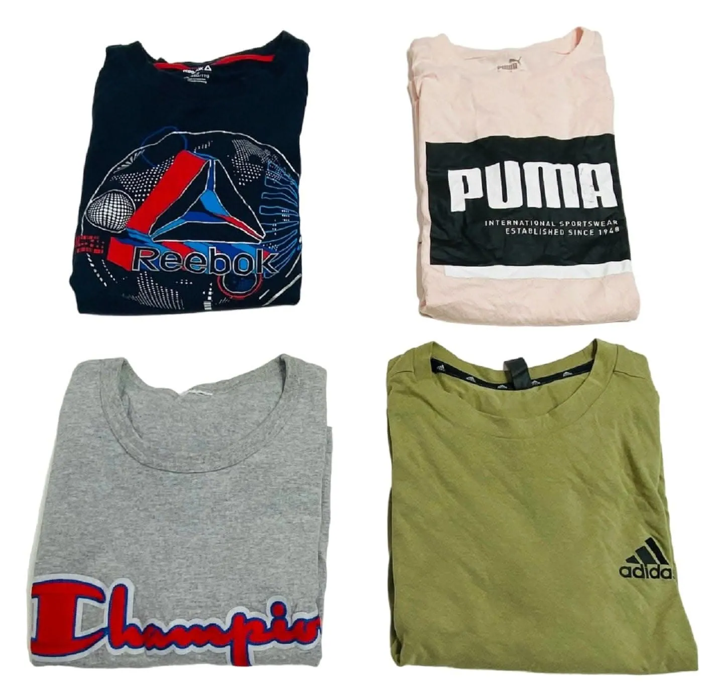 Recycle Nike Adidas Champion Reebok Fila Puma T-Shirts 25 lbs