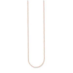 Rose Gold Plated Sterling Silver Thomas Sabo Fine Box Link 45-50cm Sterling Silver	Jewelry