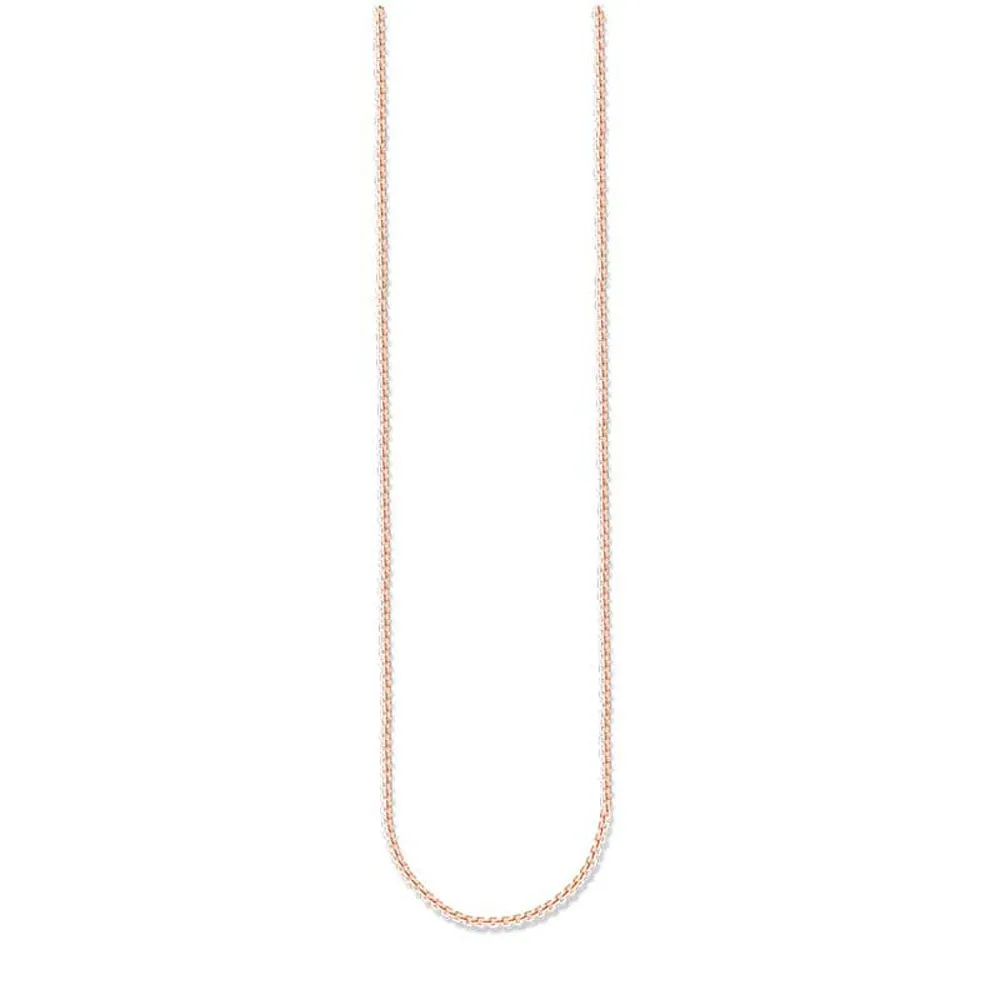 Rose Gold Plated Sterling Silver Thomas Sabo Fine Box Link 45-50cm Sterling Silver	Jewelry