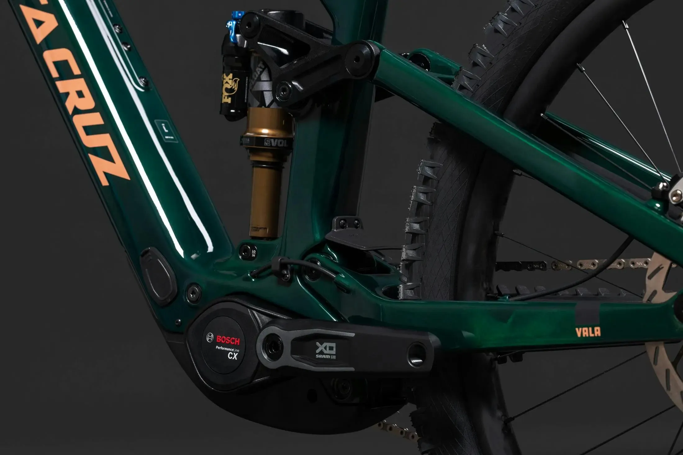 Santa Cruz Vala MX C S Electric Mountain Bike 2025 - Midnight Green