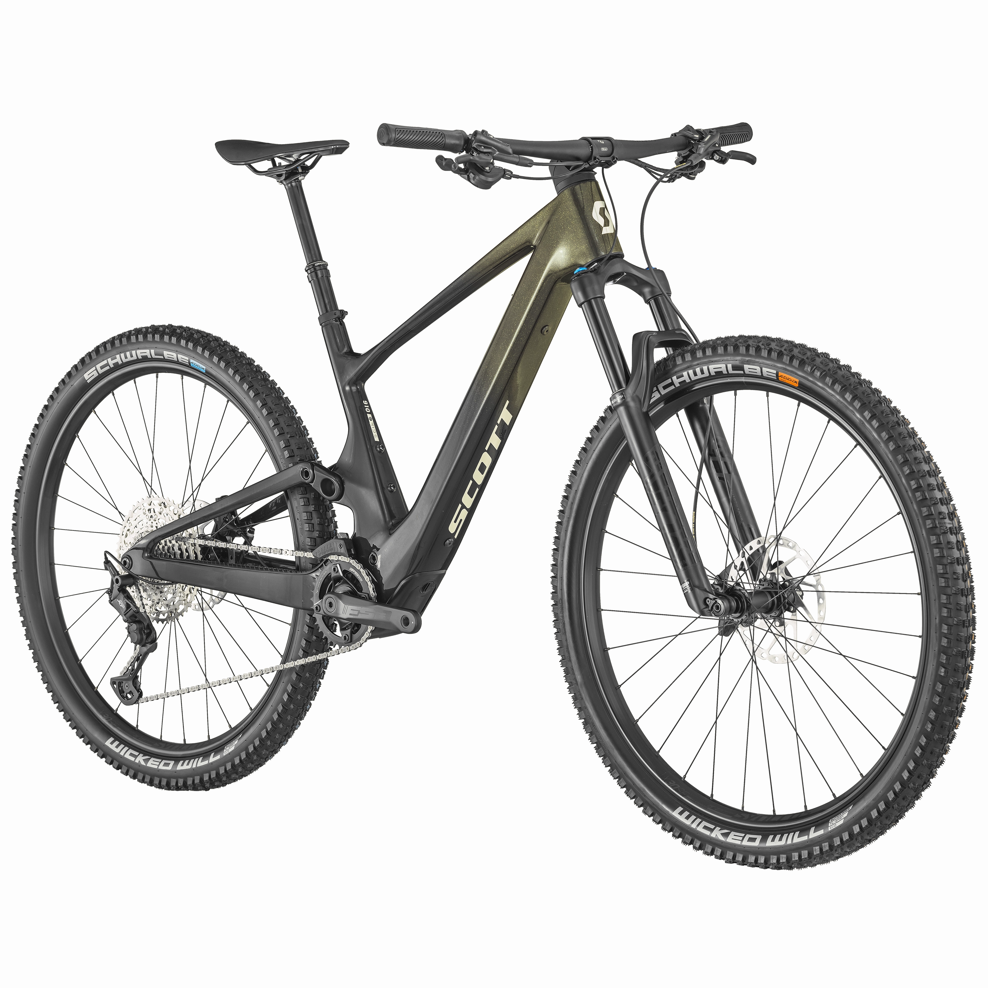 Scott Lumen eRide 910 Cabon Electric Full Suspension Mountain Bike 2024 - Olive Green