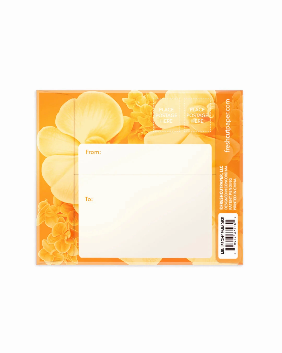 Serenity Orchid Mini Pop Up Flower Bouquet Greeting Card