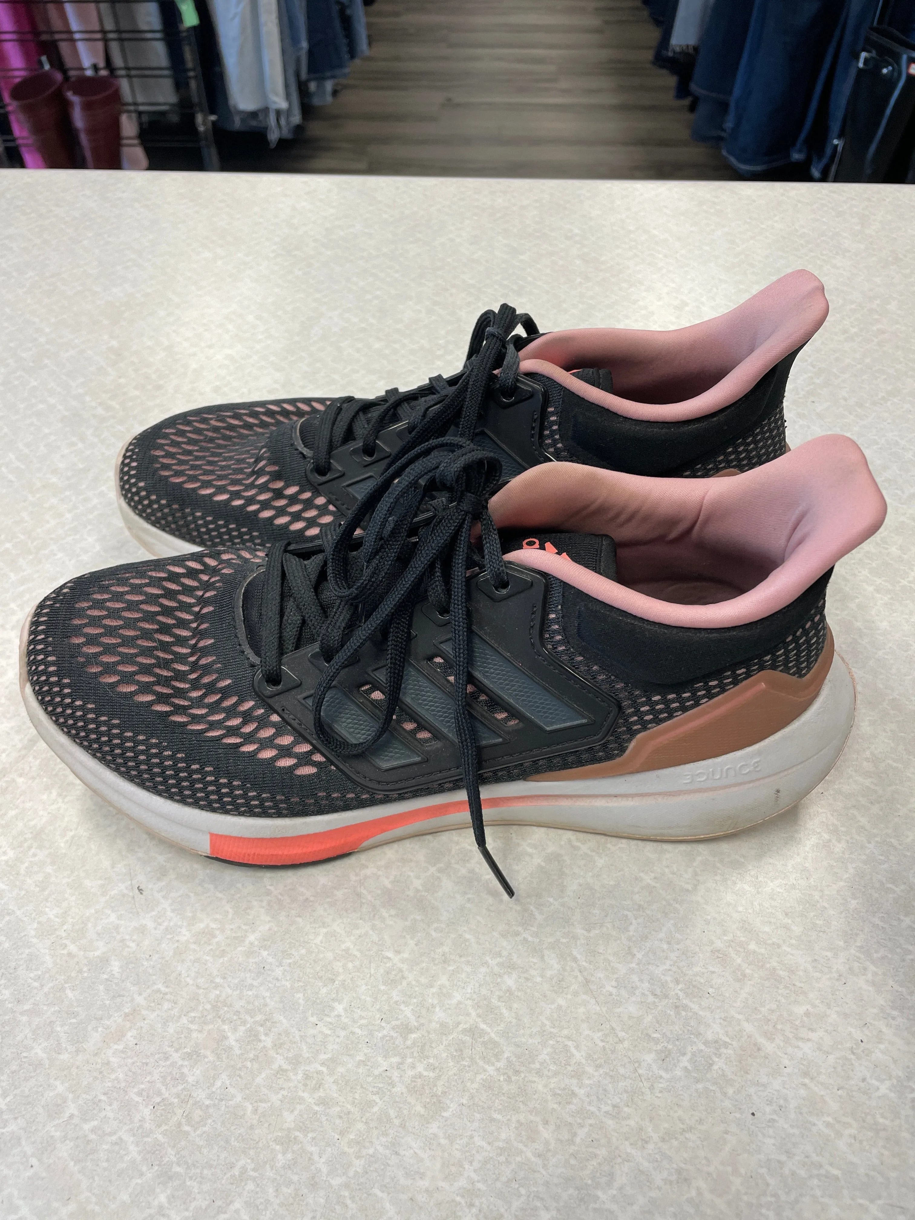 Shoes Athletic By Adidas In Black & Pink, Size: 7.5 adidas
