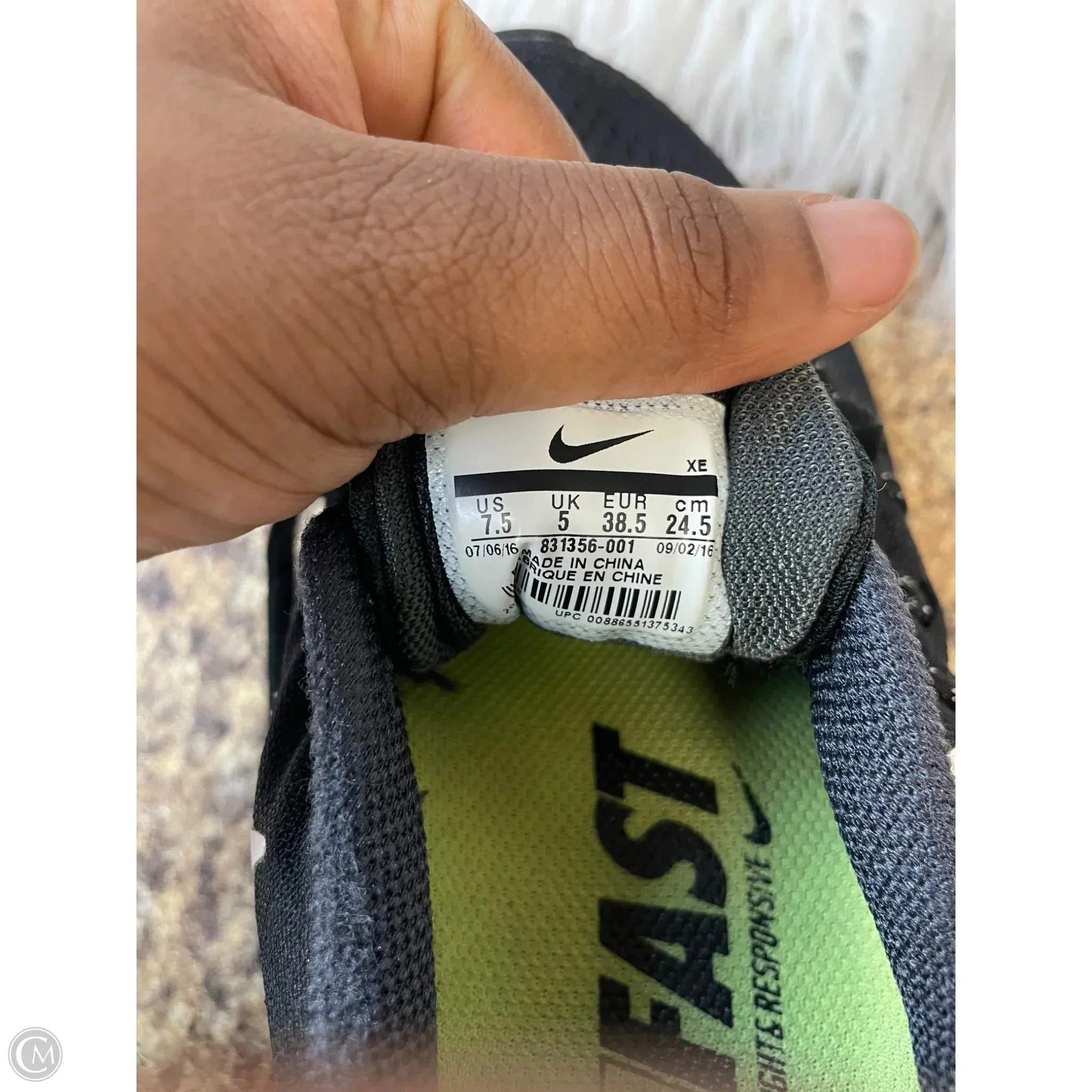 Shoes Athletic By Nike In Black, Size: 7.5 nike