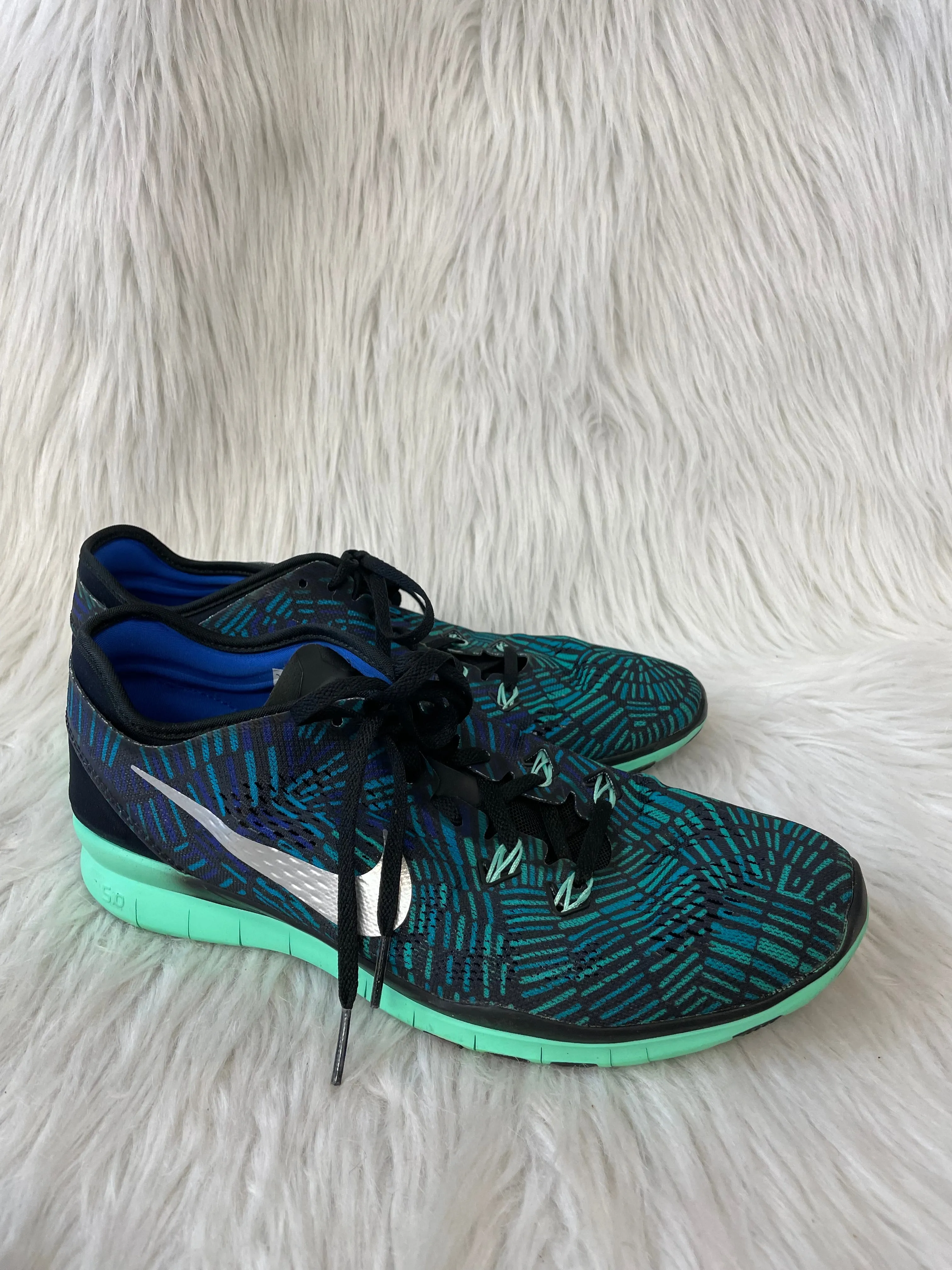 Shoes Athletic By Nike In Blue & Green, Size: 10 nike