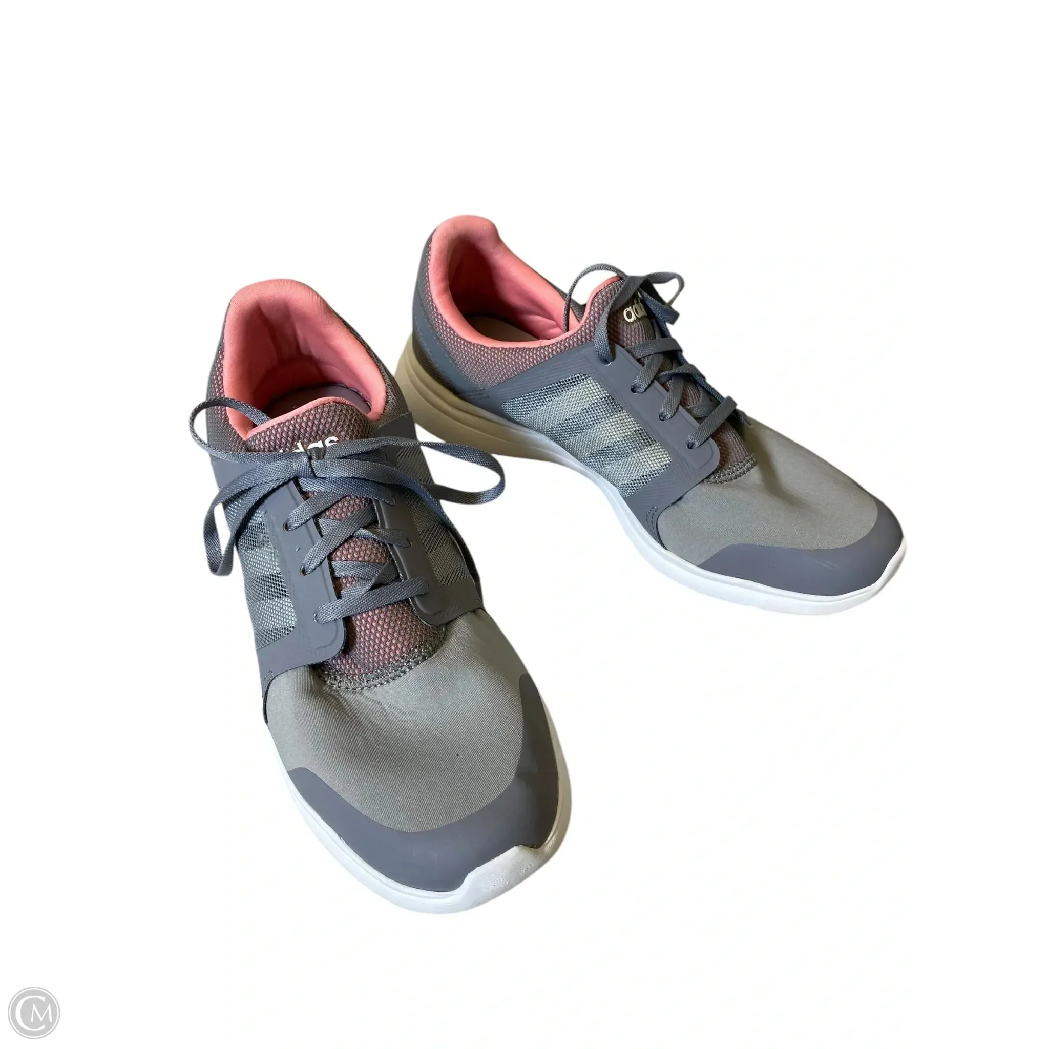 Shoes Flats By Adidas In Grey & Pink, Size: 8 adidas