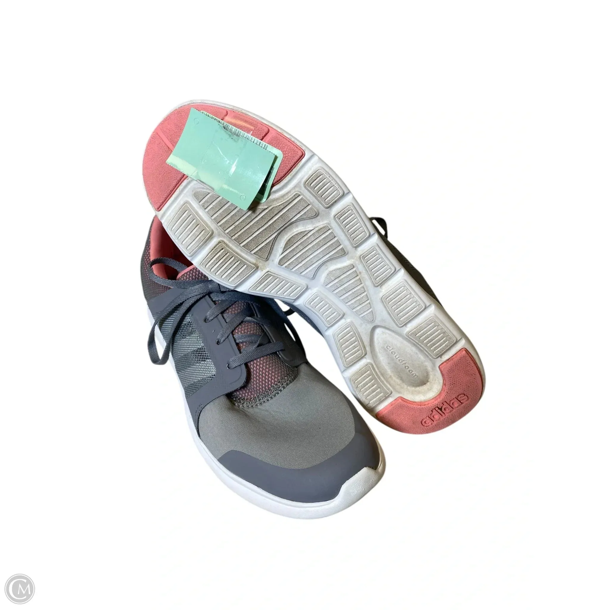 Shoes Flats By Adidas In Grey & Pink, Size: 8 adidas
