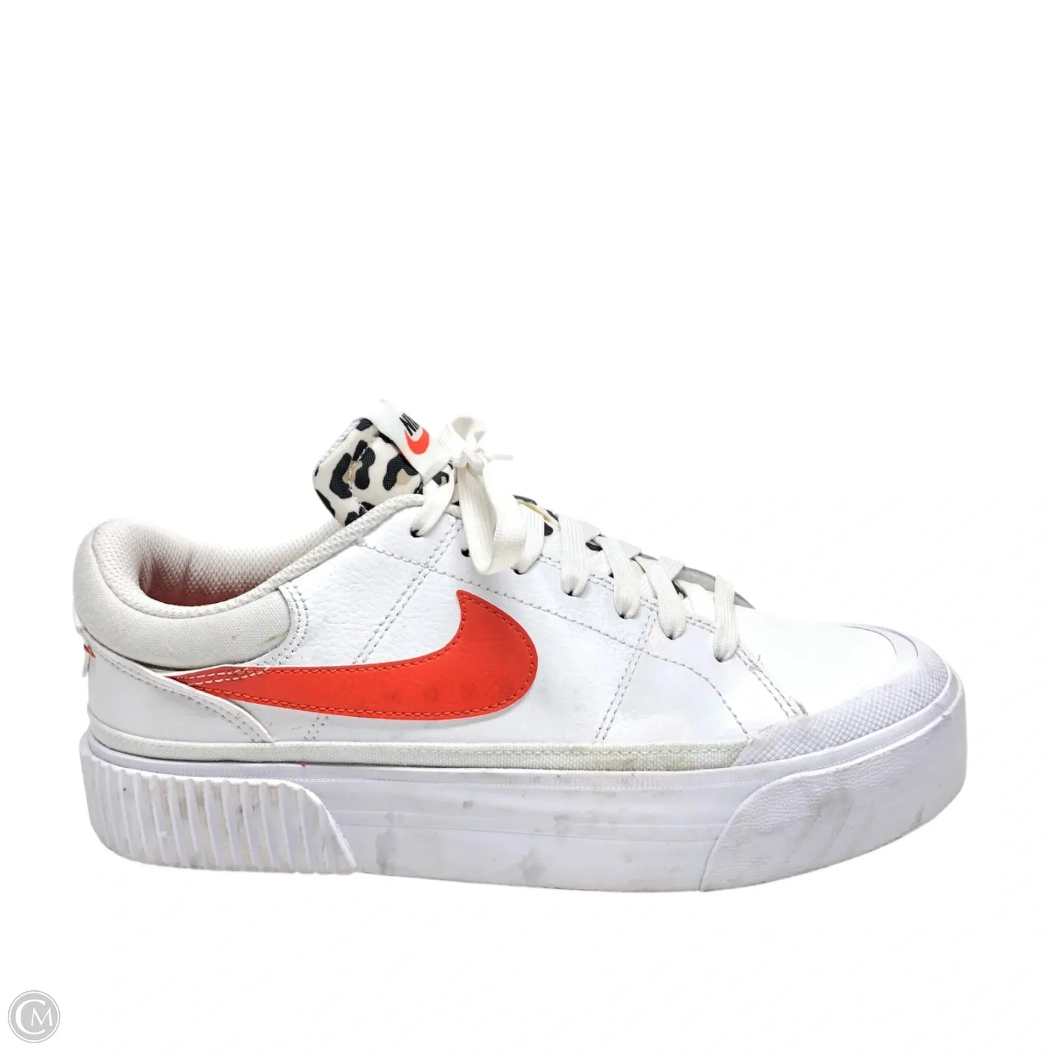 Shoes Heels Platform By Nike In Orange & White, Size: 8.5 nike