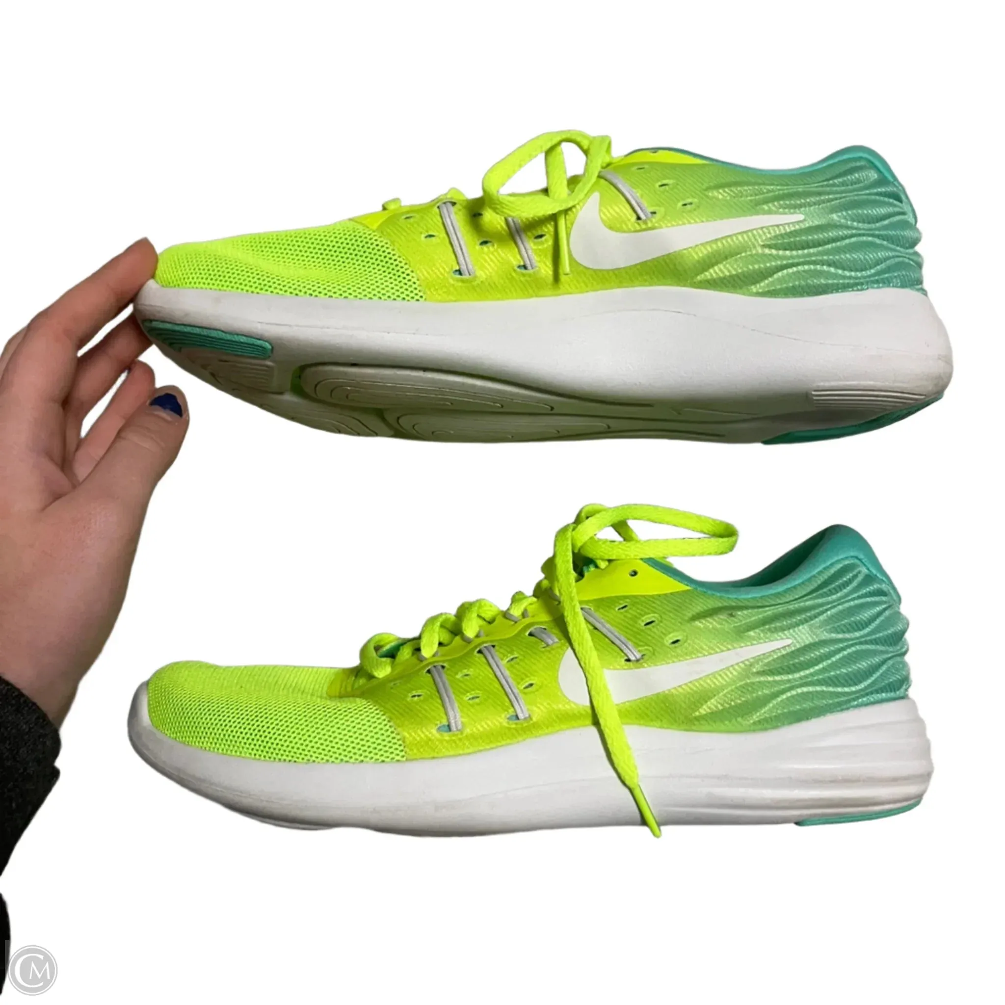 Shoes Sneakers By Nike In Blue & Green, Size: 9 nike