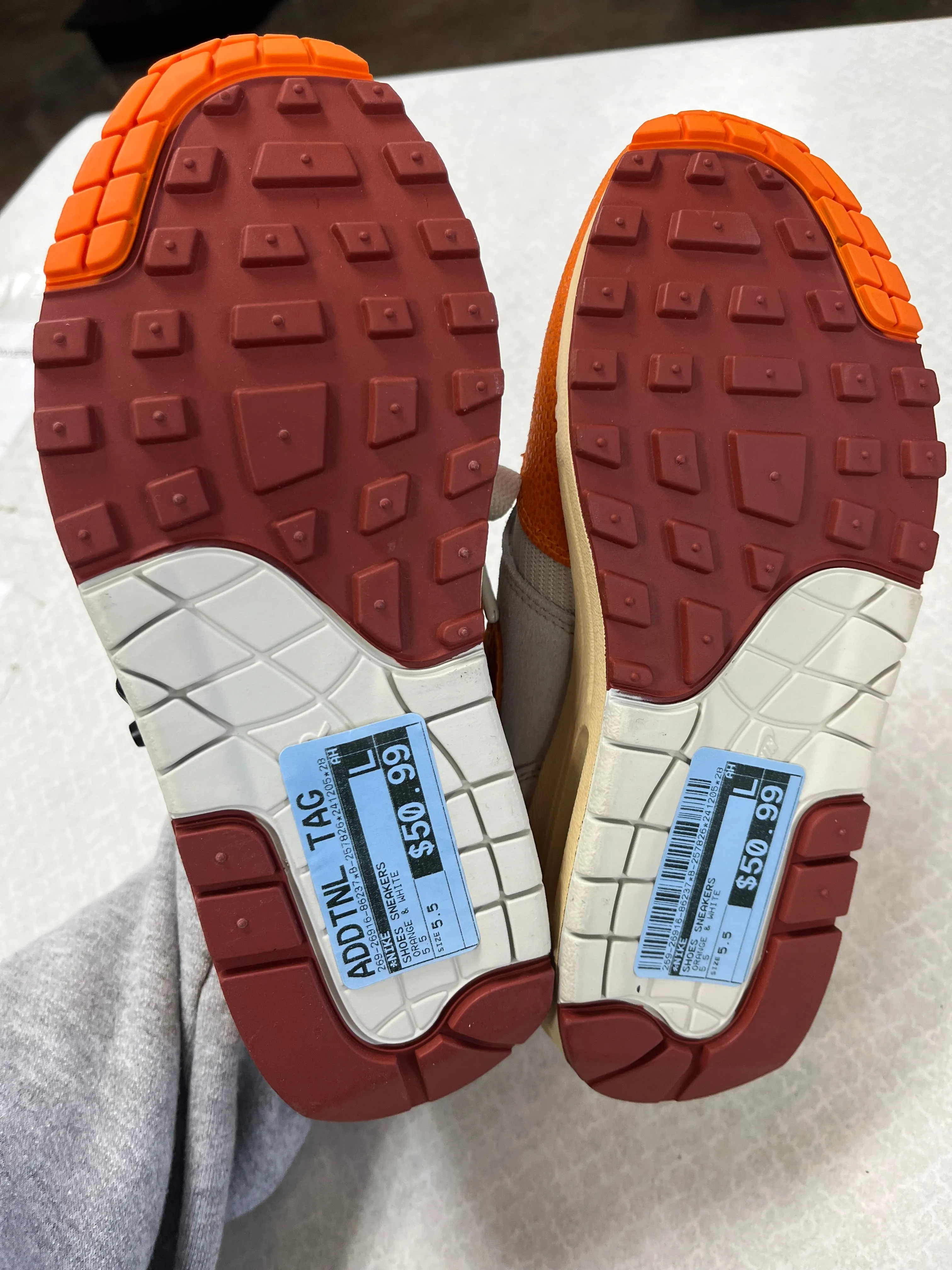 Shoes Sneakers By Nike In Orange & White, Size: 5.5 nike