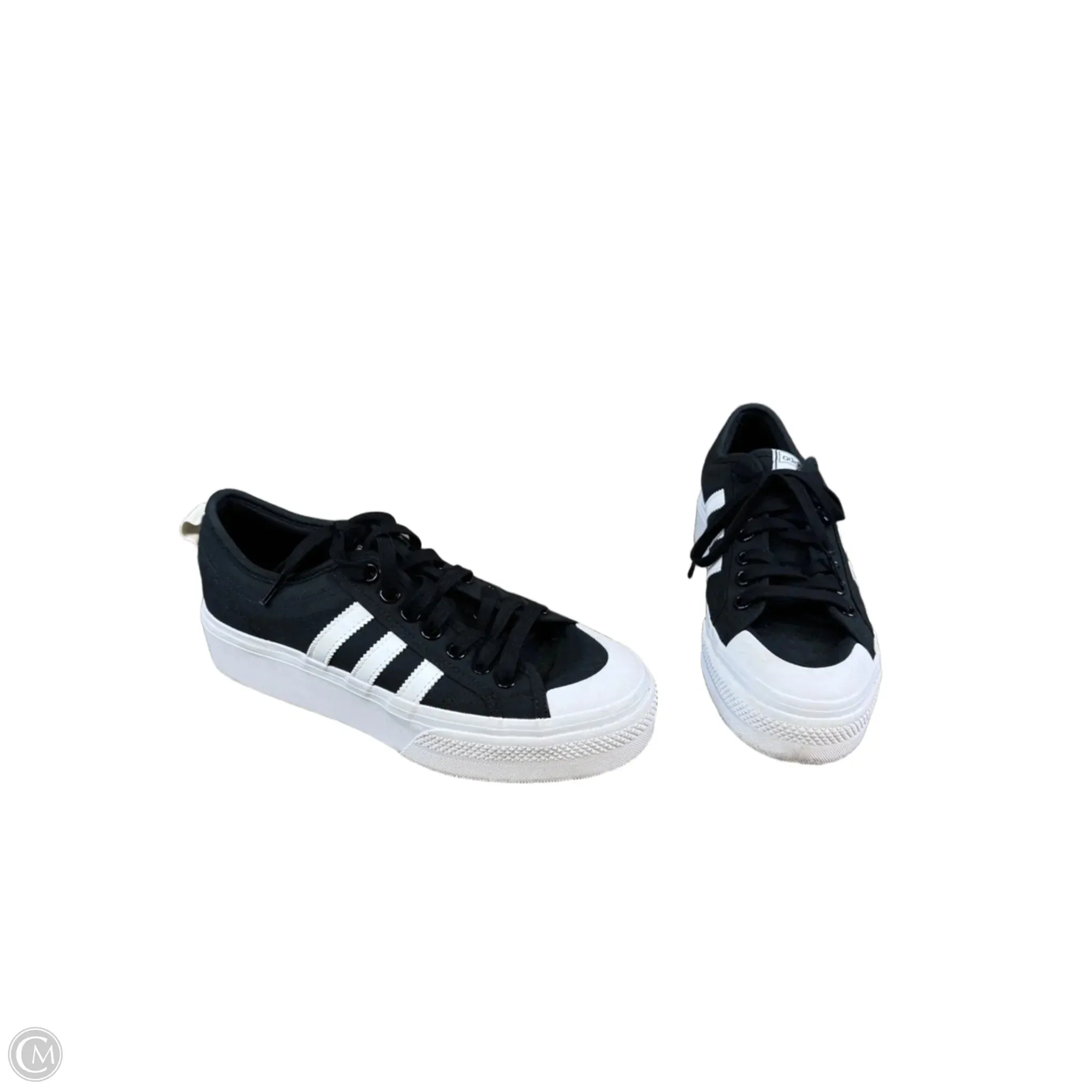 Shoes Sneakers Platform By Adidas In Black & White, Size: 10 adidas