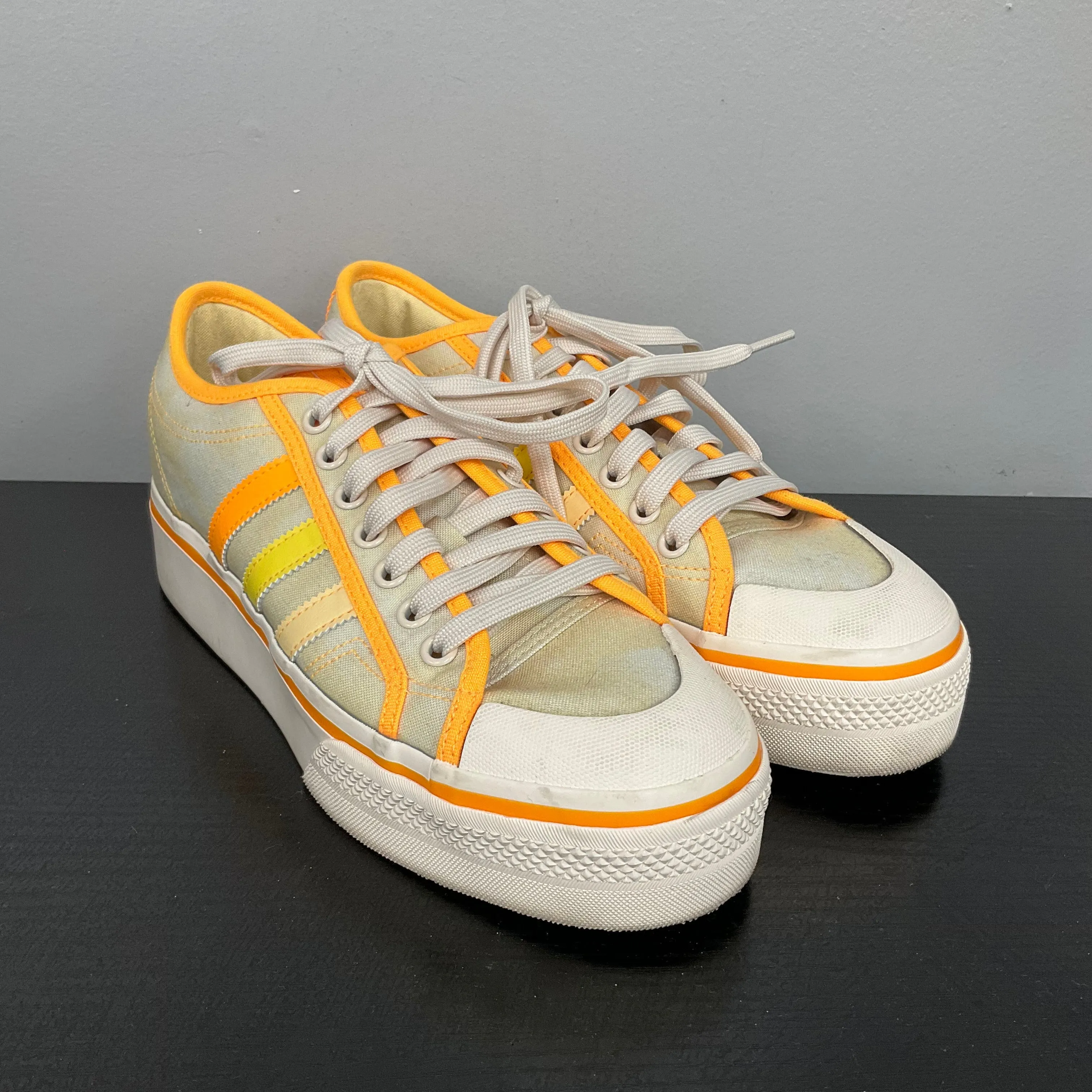Shoes Sneakers Platform By Adidas In Yellow, Size:9.5 adidas