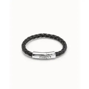 Stable Silver Leather Bracelet Unode50 Jewelry And Accessories