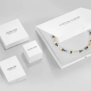 Stainless Steel Crystal Glass White-Gold Bracelet 6005/30-1416 Coeur De Lion Jewellery