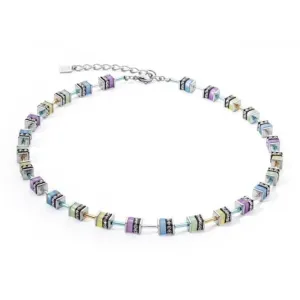 Stainless Steel Multicolour Pastel 2 Necklace 4409/10-1537 Coeur De Lion Jewellery