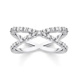 Sterling Silver Thomas Sabo Charm CLub Fine Zirconia Cross Ring Sterling Silver	Jewelry
