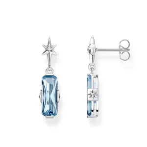 Sterling Silver Thomas Sabo Magic Stones Aqua Star Drop Earrings Sterling Silver	Jewelry
