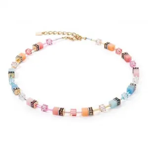 Swarovski Crystal Aqua Apricot Necklace 2838/10-2028 Coeur De Lion Jewellery