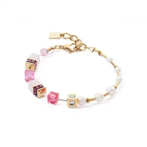 Swarovski Crystal Freshwater Pearl Pink Gold Bracelet 1122/30-0416 Coeur De Lion Jewellery