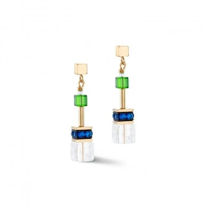 Swarovski Crystal Multicolour Gold Earrings 3018/21-1516 Coeur De Lion Jewellery