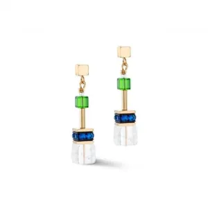 Swarovski Crystal Multicolour Gold Earrings 3018/21-1516 Coeur De Lion Jewellery