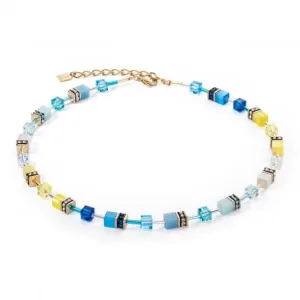 Swarovski Crystal Turquoise Yellow Necklace 2838/10-0601 Coeur De Lion Jewellery