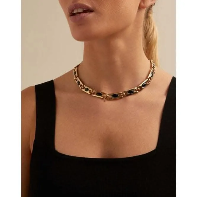 The Crown Black Faceted Crystal Necklace Unode50 Jewelry And Accessories