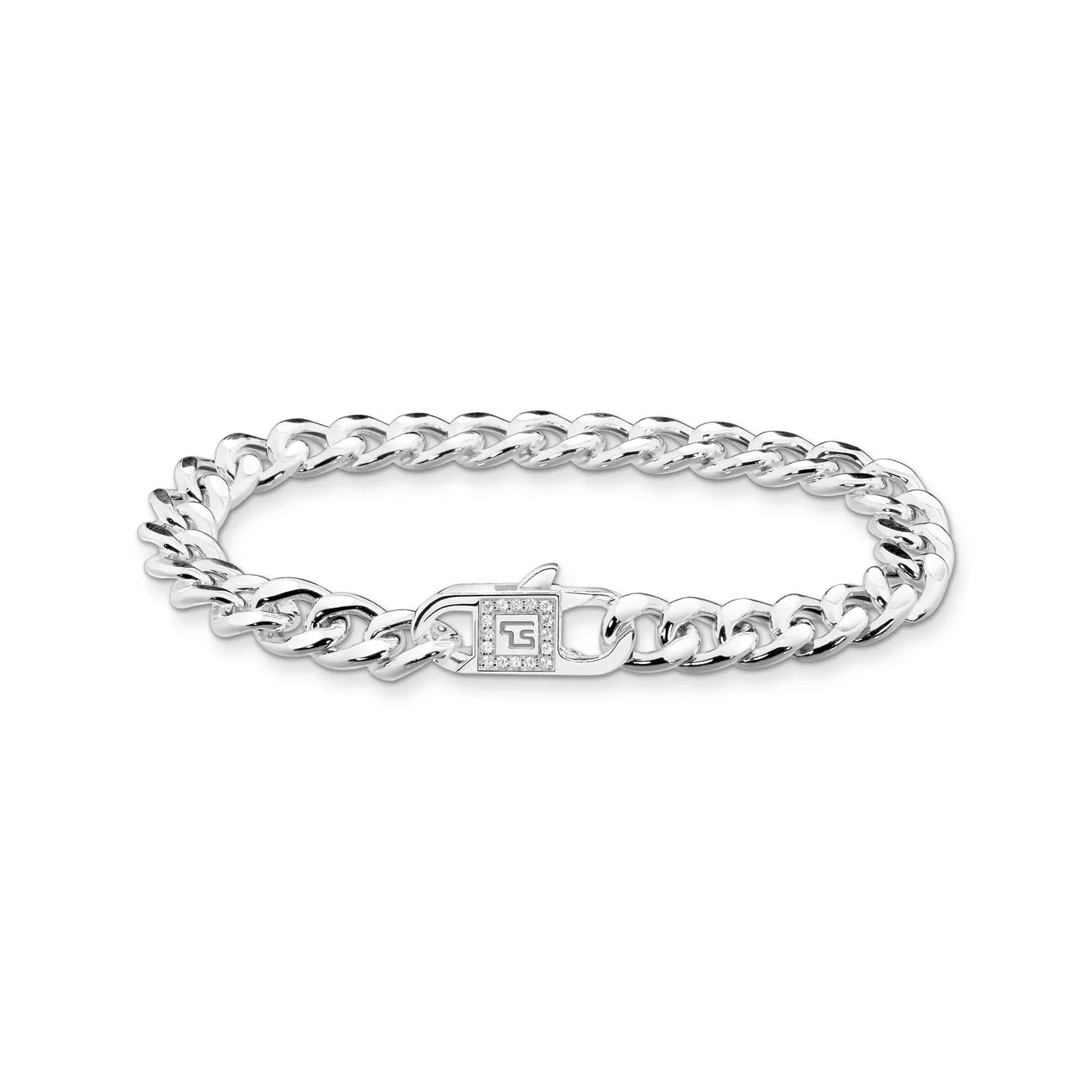 Thomas Sabo Heritage Sterling Silver CZ Curb 18cm Bracelet Sterling Silver	Jewelry
