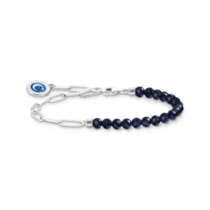 Thomas Sabo Sterling Silver Charmista Blue Bead 19cm Charm Bracelet Sterling Silver	Jewelry