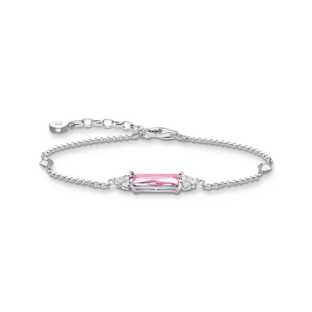 Thomas Sabo Sterling Silver Heritage Pink CZ 16-19cm Bracelet Sterling Silver	Jewelry