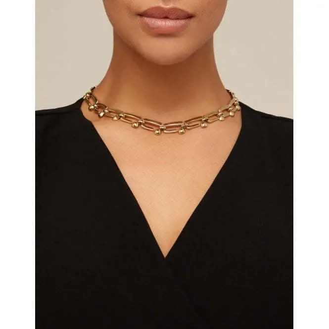 Unusual Golden Metal Necklace Unode50 Jewelry And Accessories