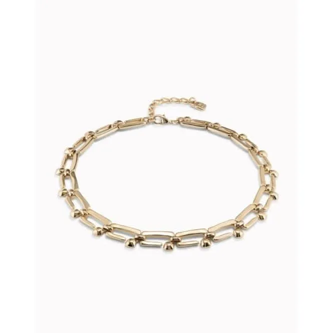 Unusual Golden Metal Necklace Unode50 Jewelry And Accessories