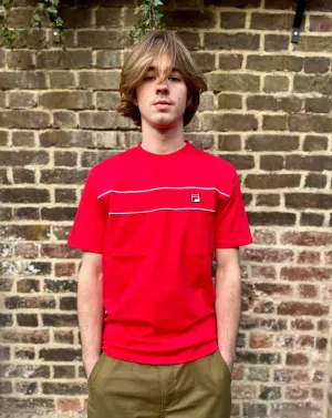 Williams Red & White Contrast Piping - T-Shirt