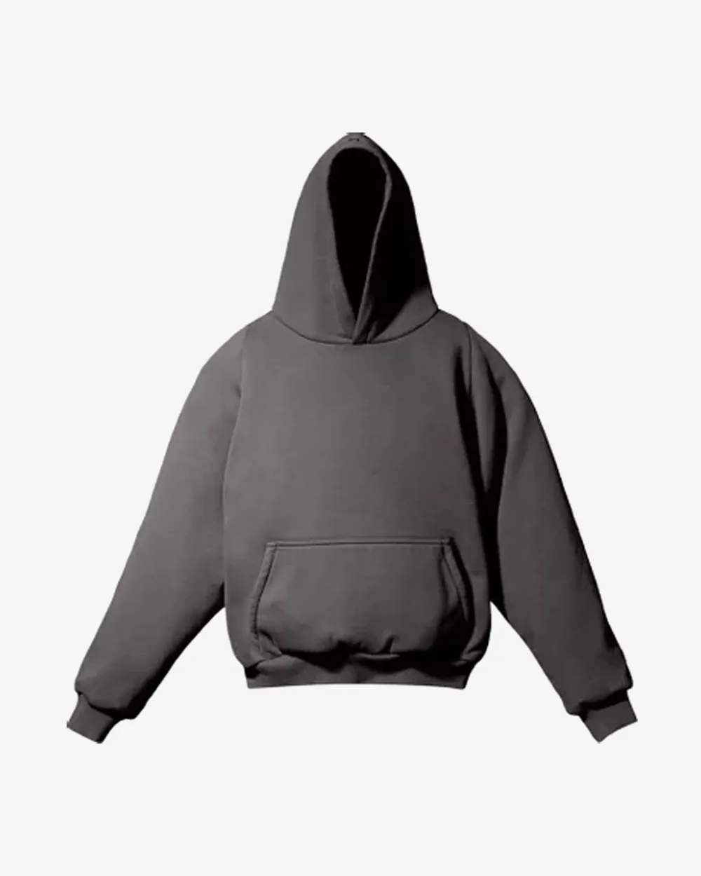 YEEZY GAP ENGINEERED BY BALENCIAGA LOGO SHRUNKEN HOODIE DARK GREY